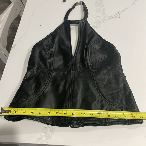 Women's Harley Davidson, leather halter top - Picture 9 of 12